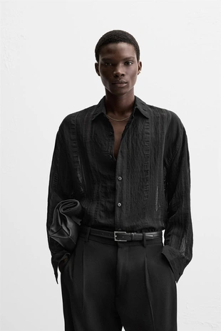 Блуза JACQUARD из полупрозрачной ткани- Заказать в России