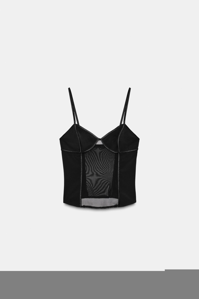Корсет с сочетающимся тюлем